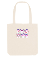 Pink& white  Sacoșă textilă