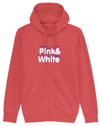 Pink& white  Carmine Red