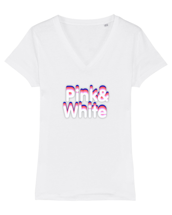 Pink& white  White