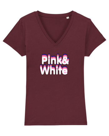 Pink& white  Burgundy