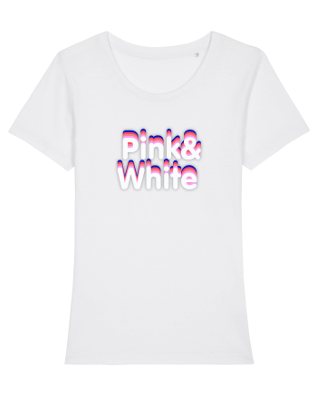 Pink& white  White