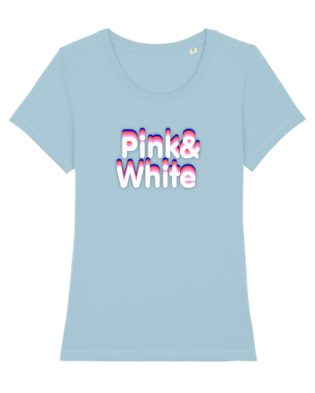 Pink& white  Sky Blue
