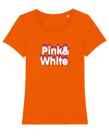 Pink& white  Bright Orange