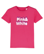 Pink& white  Tricou mânecă scurtă  Copii Mini Creator