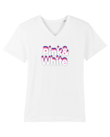 Pink& white  White