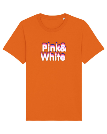 Pink& white  Bright Orange
