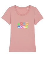 Gamer  Tricou mânecă scurtă guler larg fitted Damă Expresser