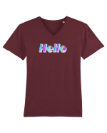 Hello Tricou mânecă scurtă guler V Bărbat Presenter