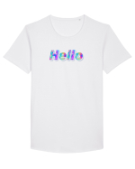 Hello Tricou mânecă scurtă guler larg Bărbat Skater