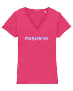 Fashion  Tricou mânecă scurtă guler V Damă Evoker
