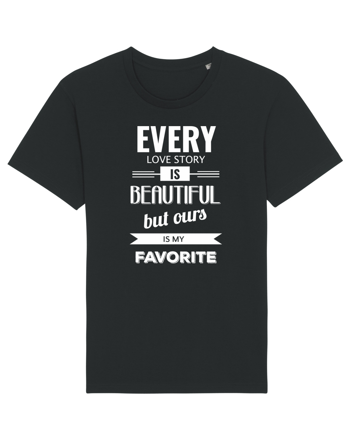 Tricou mânecă scurtă Unisex Rocker Black