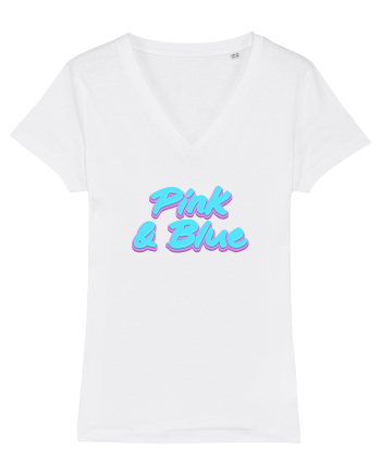 Pink&blue White