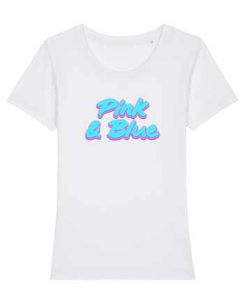 Pink&blue White