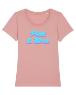 Pink&blue Tricou mânecă scurtă guler larg fitted Damă Expresser