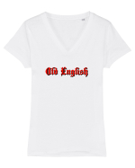 Old english Tricou mânecă scurtă guler V Damă Evoker