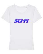 Sci-Fi Tricou mânecă scurtă guler larg fitted Damă Expresser