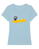 Summer  Tricou mânecă scurtă guler larg fitted Damă Expresser