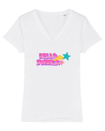 Hello summer Tricou mânecă scurtă guler V Damă Evoker