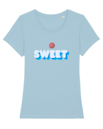 Sweet Tricou mânecă scurtă guler larg fitted Damă Expresser