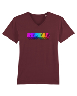 Repeat  Tricou mânecă scurtă guler V Bărbat Presenter