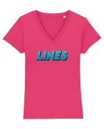 Lines Tricou mânecă scurtă guler V Damă Evoker