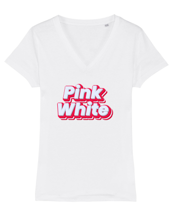 Pink white  White