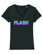 Flash Tricou mânecă scurtă guler V Damă Evoker