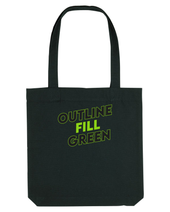 Outline fill green  Black