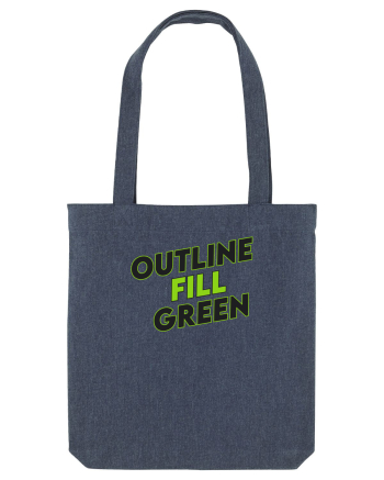 Outline fill green  Midnight Blue