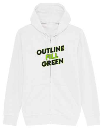 Outline fill green  White