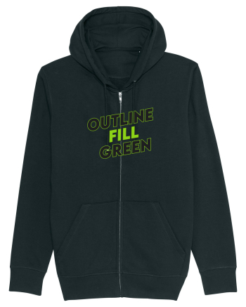 Outline fill green  Black