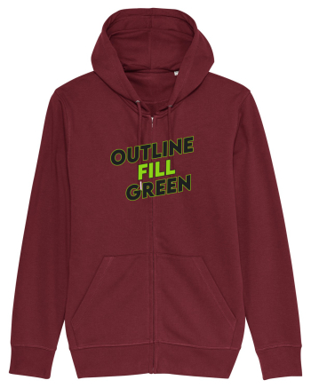 Outline fill green  Burgundy