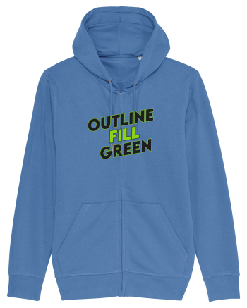 Outline fill green  Bright Blue