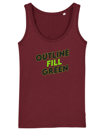 Outline fill green  Burgundy