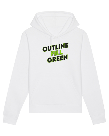 Outline fill green  White
