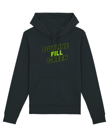 Outline fill green  Black