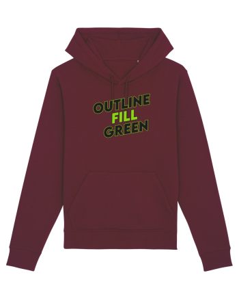 Outline fill green  Burgundy