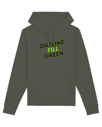 Outline fill green  Khaki