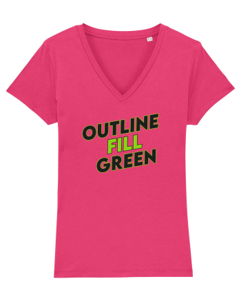 Outline fill green  Raspberry
