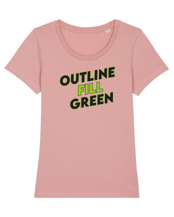Outline fill green  Canyon Pink