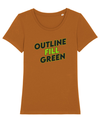 Outline fill green  Roasted Orange