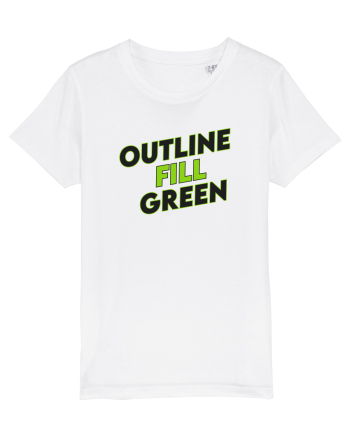 Outline fill green  White
