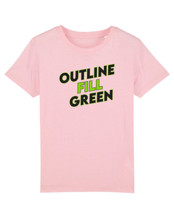 Outline fill green  Cotton Pink