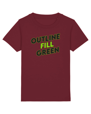Outline fill green  Burgundy
