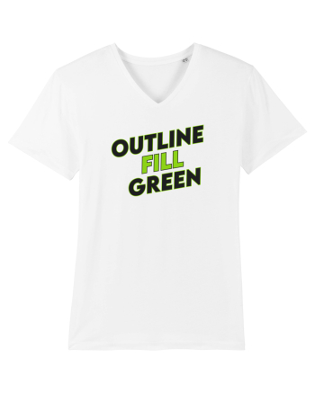 Outline fill green  White