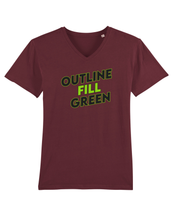 Outline fill green  Burgundy