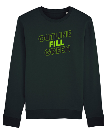 Outline fill green  Black
