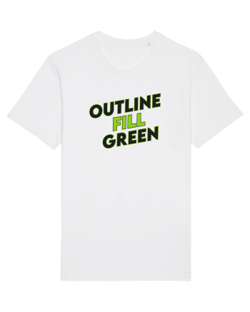 Outline fill green  White