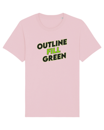 Outline fill green  Cotton Pink