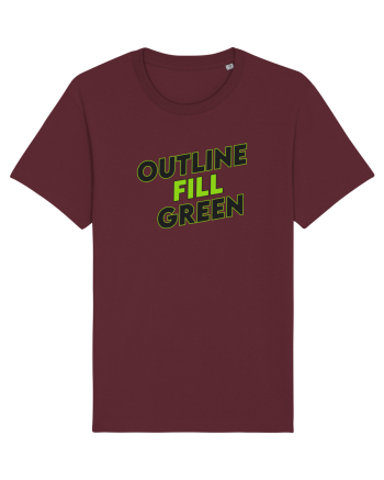 Outline fill green  Burgundy